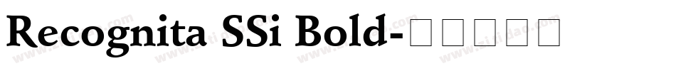 Recognita SSi Bold字体转换